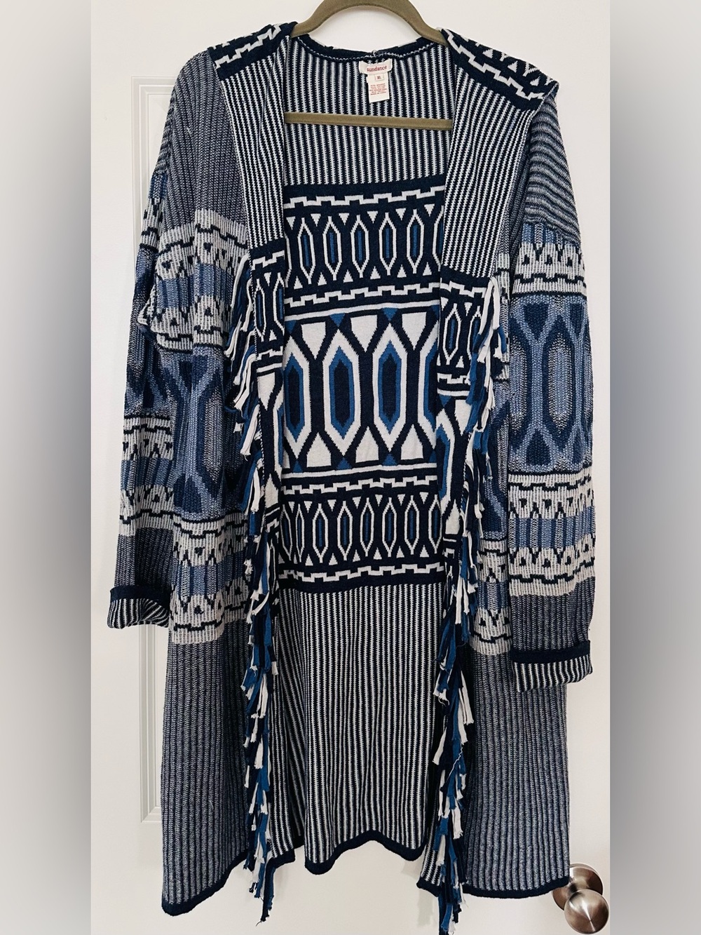 Sundance Open-Front Hooded Duster Cardigan- XL